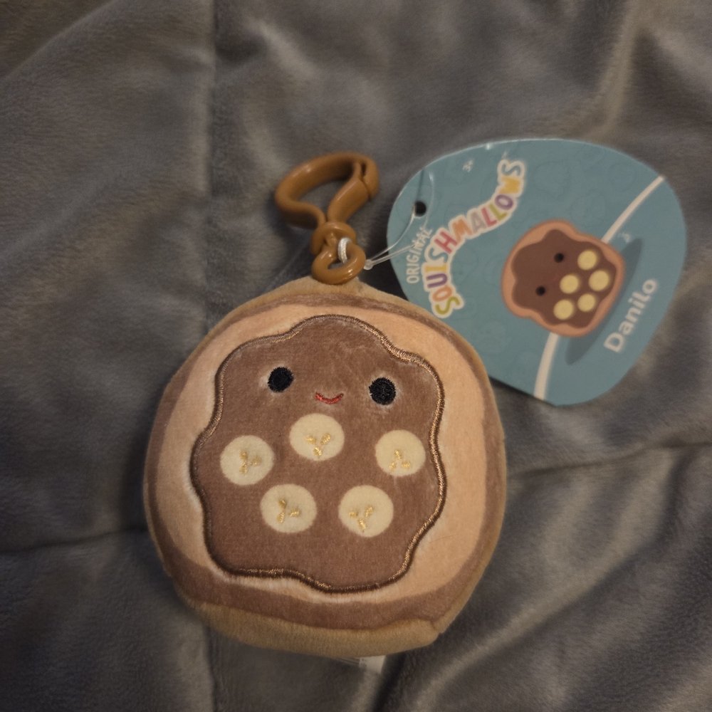 BOGO💖Squishmallows Danilo Banana Toast Keychain Plush
